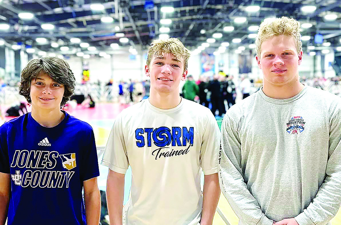 There was no offseason away from the competition over the weekend for a trio of Jones County wrestlers, all of which took part in the NHSCA High School Nationals in Virginia Beach, Va. Arrie Martin came away with a record of 3-2 with Jacob Skinner and Landon Lewis going 2-2 against the competition. CONTRIBUTED